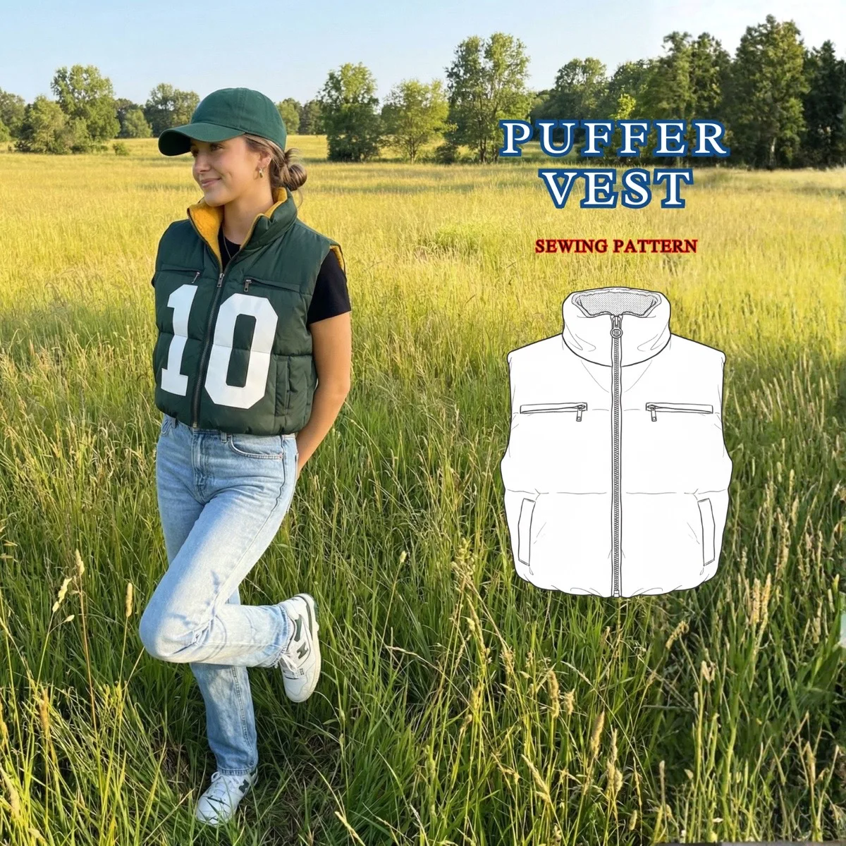 Jersey Puffer Vest view 8